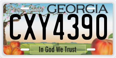 GA license plate CXY4390