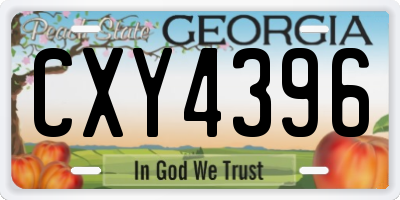 GA license plate CXY4396