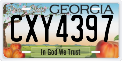 GA license plate CXY4397
