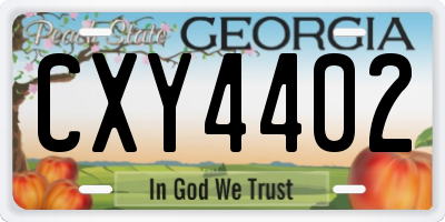 GA license plate CXY4402