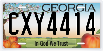 GA license plate CXY4414