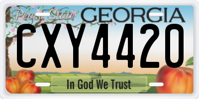 GA license plate CXY4420