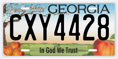 GA license plate CXY4428