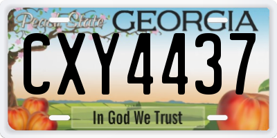 GA license plate CXY4437