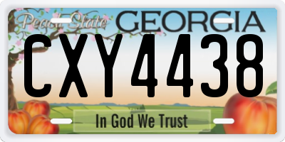 GA license plate CXY4438