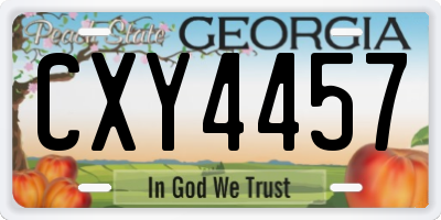 GA license plate CXY4457