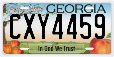 GA license plate CXY4459