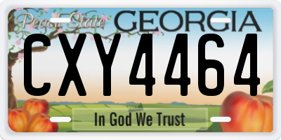 GA license plate CXY4464