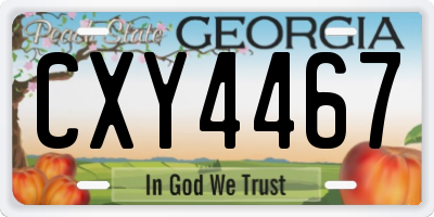 GA license plate CXY4467