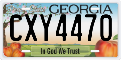 GA license plate CXY4470