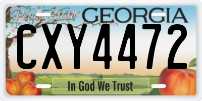 GA license plate CXY4472