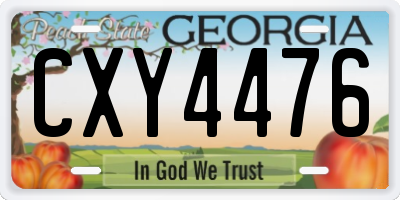 GA license plate CXY4476
