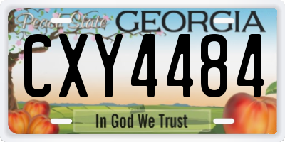 GA license plate CXY4484