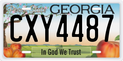 GA license plate CXY4487