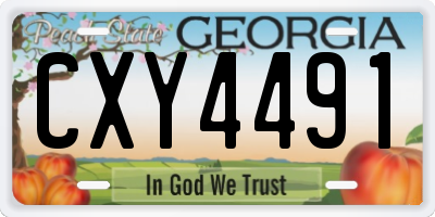 GA license plate CXY4491