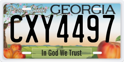 GA license plate CXY4497