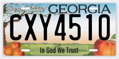 GA license plate CXY4510