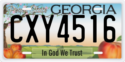 GA license plate CXY4516