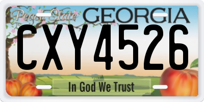 GA license plate CXY4526