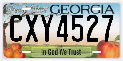 GA license plate CXY4527