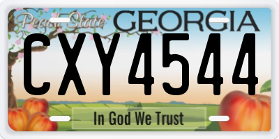 GA license plate CXY4544