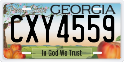 GA license plate CXY4559