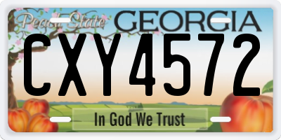 GA license plate CXY4572