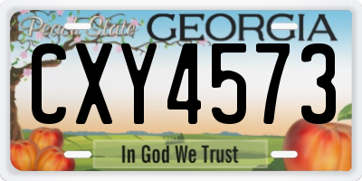 GA license plate CXY4573