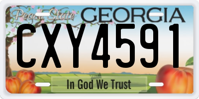 GA license plate CXY4591