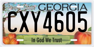 GA license plate CXY4605