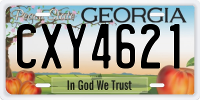 GA license plate CXY4621