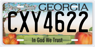 GA license plate CXY4622