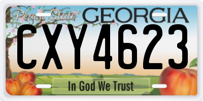 GA license plate CXY4623