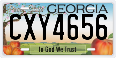 GA license plate CXY4656