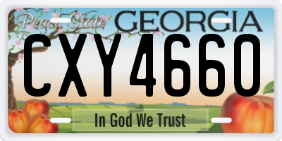 GA license plate CXY4660