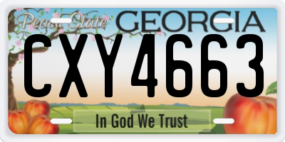 GA license plate CXY4663