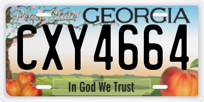 GA license plate CXY4664