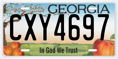 GA license plate CXY4697