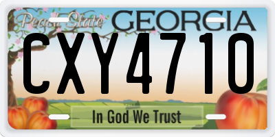 GA license plate CXY4710