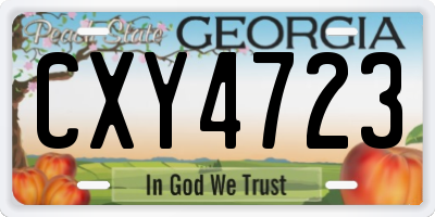 GA license plate CXY4723