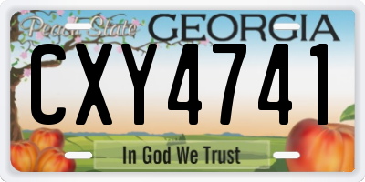 GA license plate CXY4741