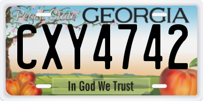 GA license plate CXY4742