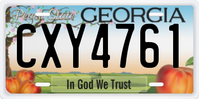 GA license plate CXY4761