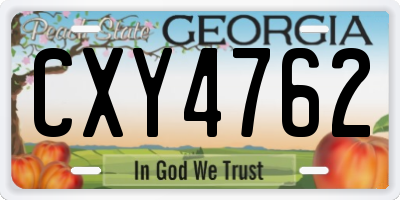 GA license plate CXY4762