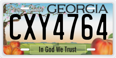 GA license plate CXY4764