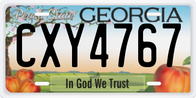 GA license plate CXY4767