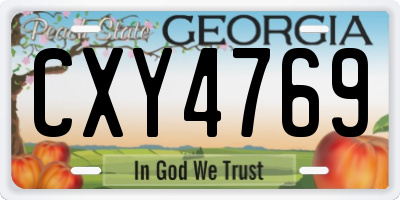 GA license plate CXY4769