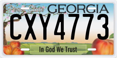 GA license plate CXY4773