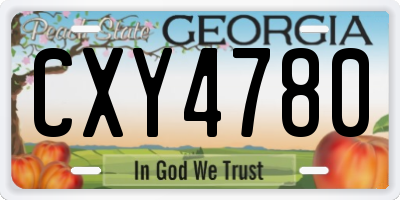 GA license plate CXY4780