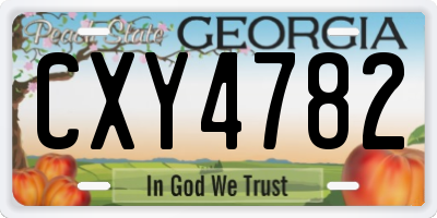 GA license plate CXY4782